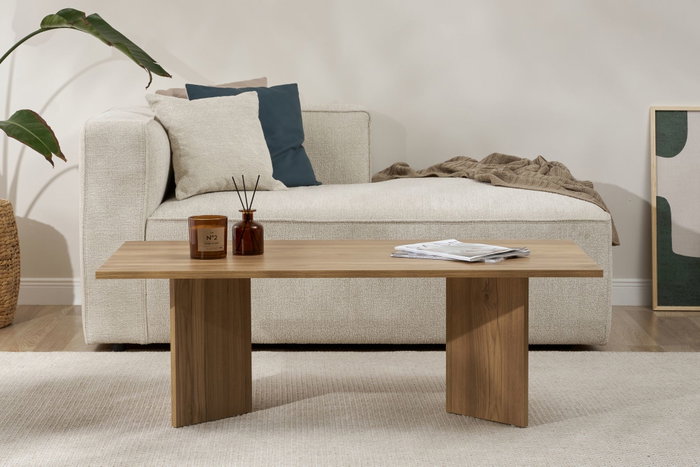 Nordure Mesa de Café Roble 119x40x60 cm